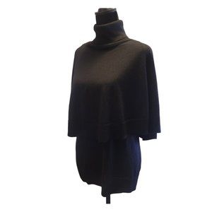 Womens Antonio Melani Cape Sweater Black, Size L NWT